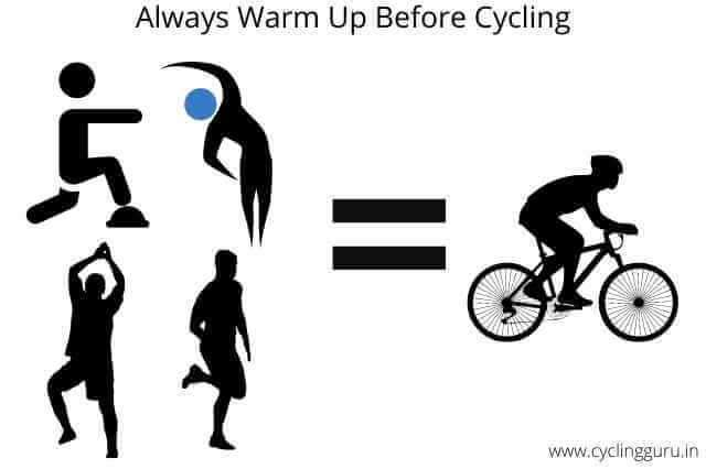 warm up before cycling long distances