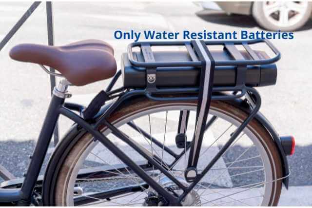 are e-bike batteries waterproof