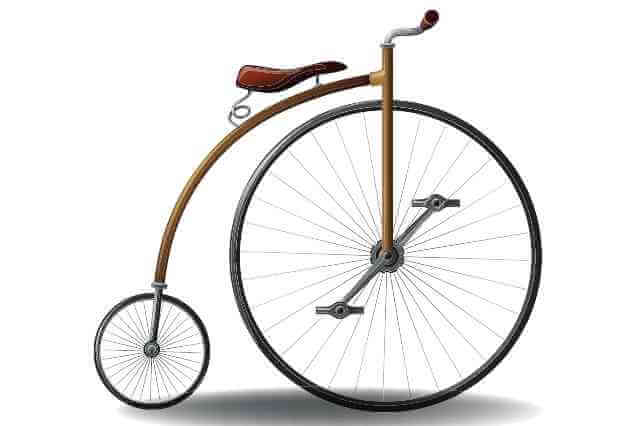 high wheeled bicycle