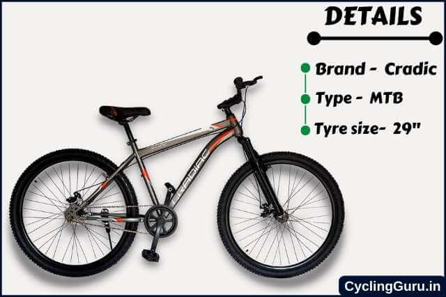 Cradiac MTB cycle for men