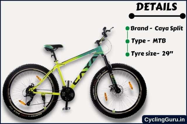 CAYA Split bicycle 29 inches with gear and disc brake 