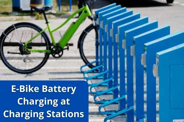 ebike charging at charging station