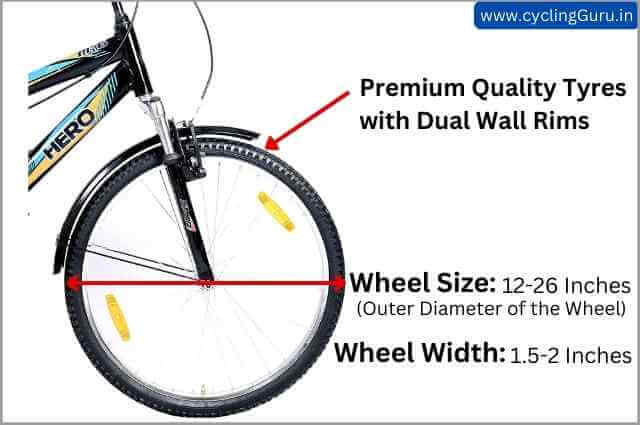 wheel size of ranger bicycles