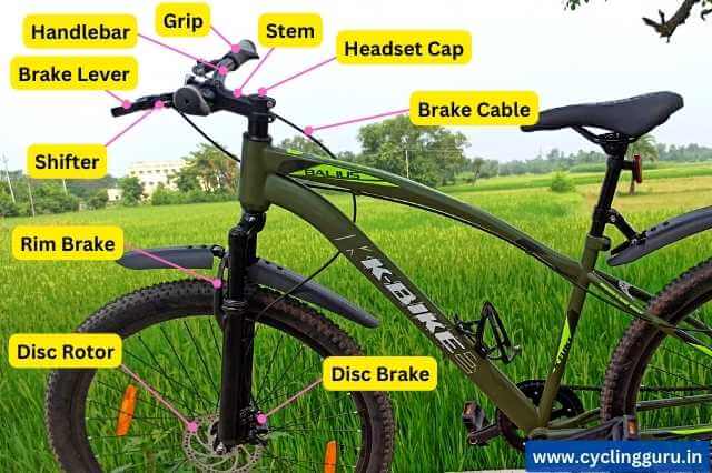 Frontal Components of a Bicycle
