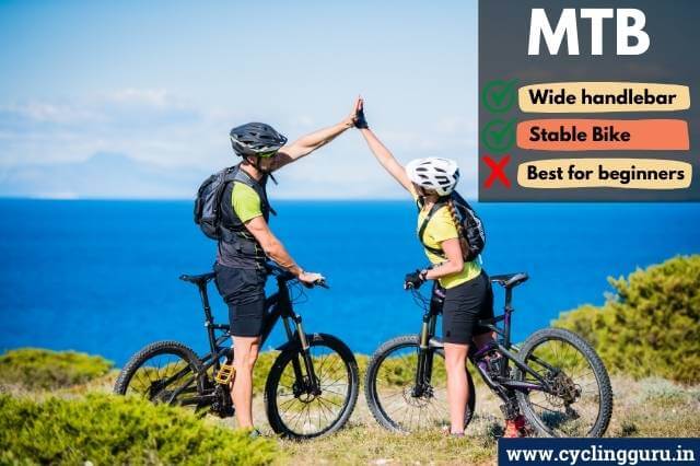 Riding mtb on cheap road