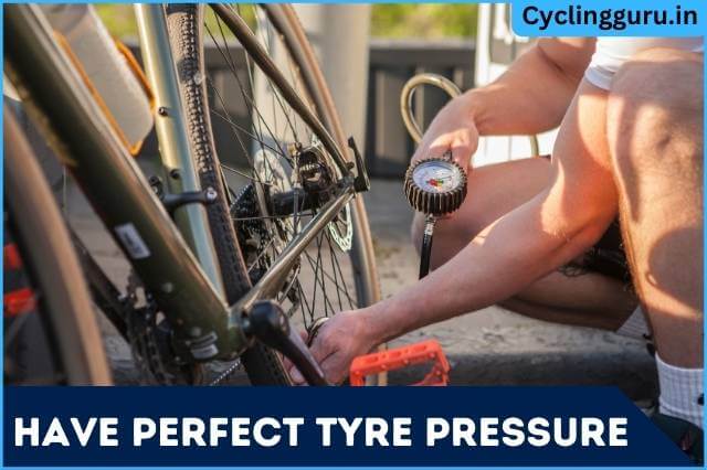 correct tyre pressure in a bicycle