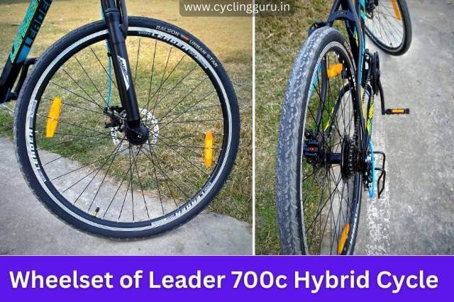 Tyres & rims of leader 700c hybrid bicycle