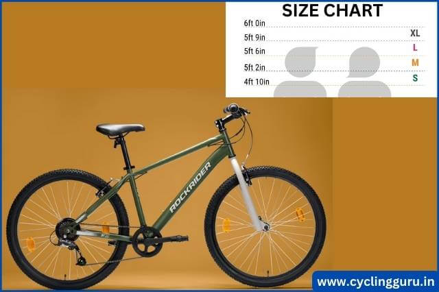 Rockrider st30 size chart